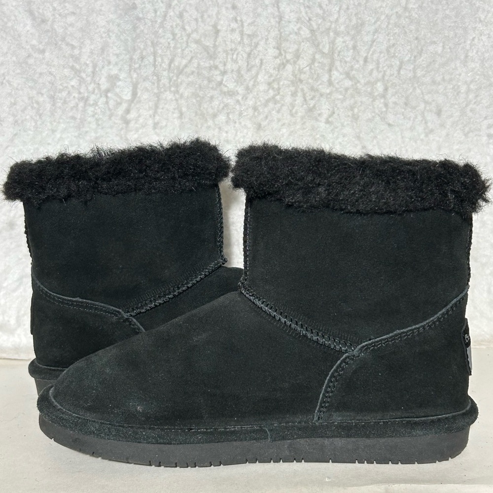 BearPaw Womens Black Heidi II Suede Upper Wool-Blend Lining Pull On Boots SZ 6 - Picture 7 of 12